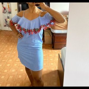 Off Shoulder Floral Dress